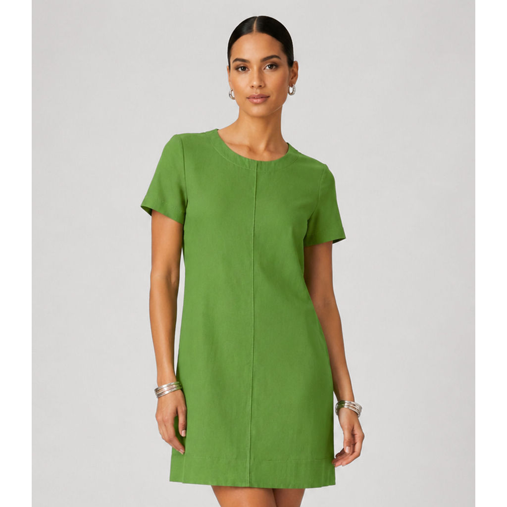 Vestido Curto Feminino Gola Redonda Endless Verde