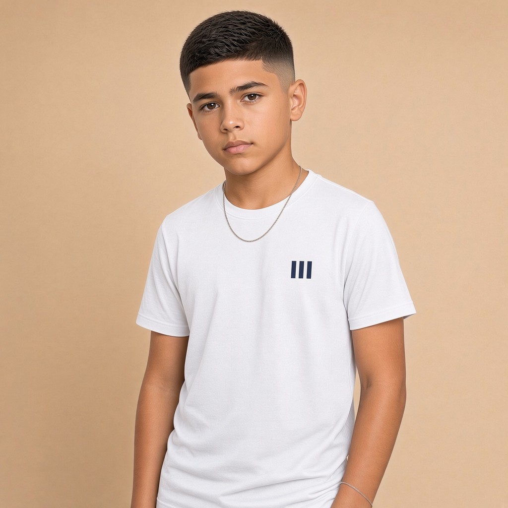 Camiseta Infantil e Jovem Estampada 3 Listra 100% Algodão Premium Criança Personalizada Unissex Blusa Camisa Jovem
