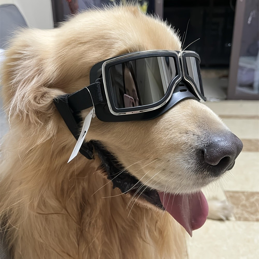 Óculos de proteção UV 400 com alças ajustáveis, adequados para cães de porte médio e grande, protegem contra vento e poe