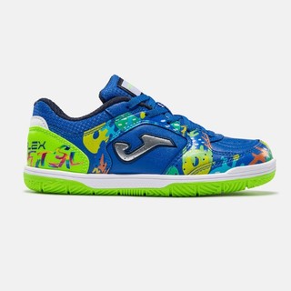 Chuteira de Futsal Joma Top Flex Infantil Azul e Verde