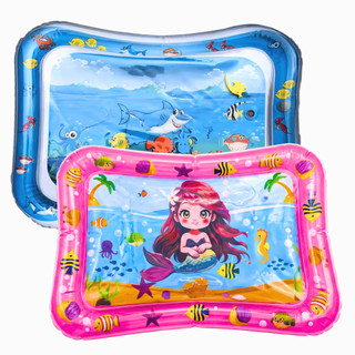 Tapete Infantil Interativo Para Bebê Inflável Água - Atividades Sensorial Com Almofada