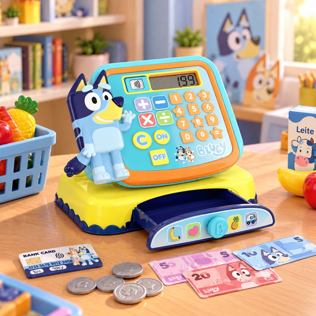 Caixa Registradora Infantil Bluey Multikids com Som e Luz - Acessórios Inclusos · foto 2