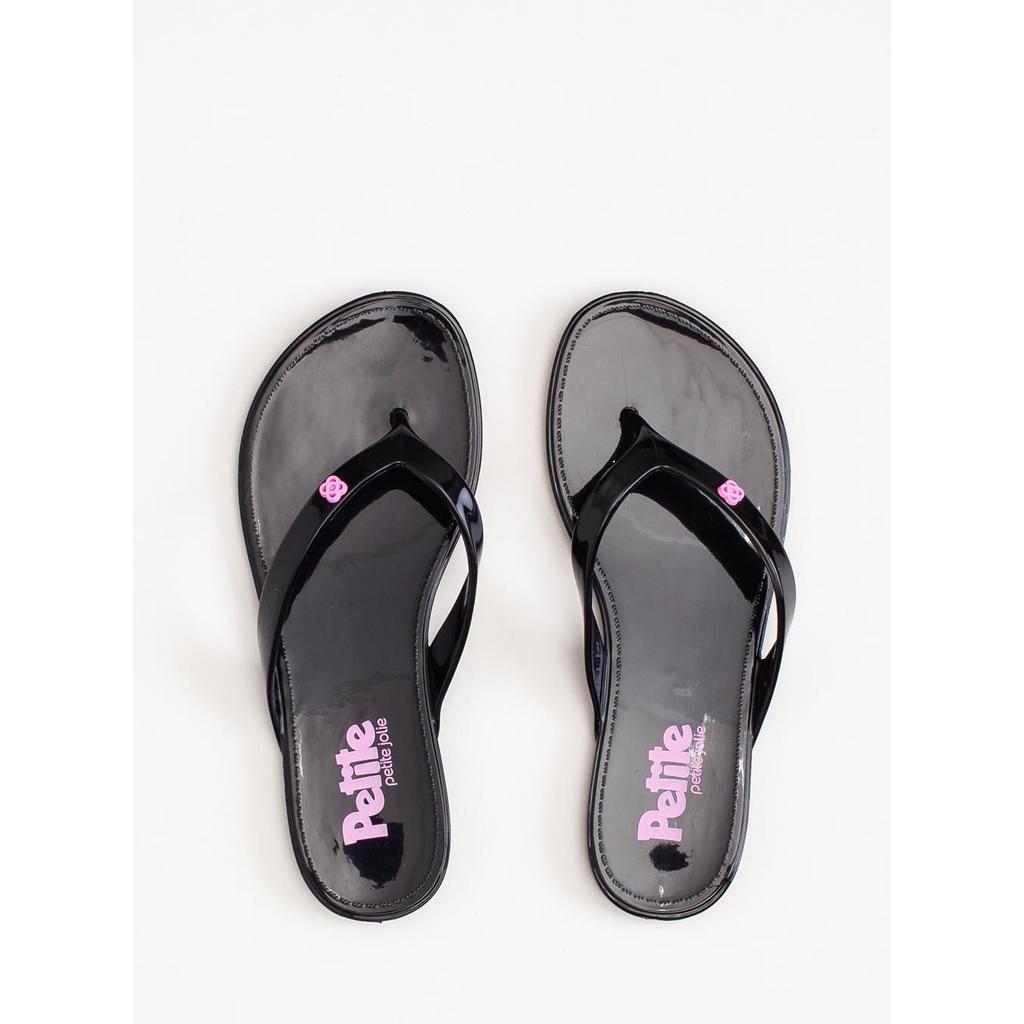 Chinelo Petite Jolie Lucky In Preto/Chiclete PJ4420IN