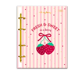 Caderno Argolado Colegial 80fls Oh My Berry - CADERSIL Capa:Listrado