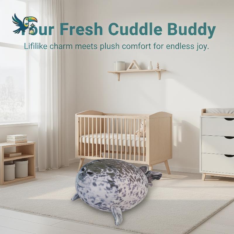 Chubby Blob Selo Travesseiro Macio Bonito Pelúcia Animal Brinquedo Premium PP Algodão Para Presente De Aniversário Casa 