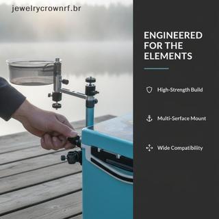 Suporte Para Telefone De Pesca Em Liga De Alumínio Com Braço De Extensão De Bandeja De Isca 360 ° Rotativo Uso