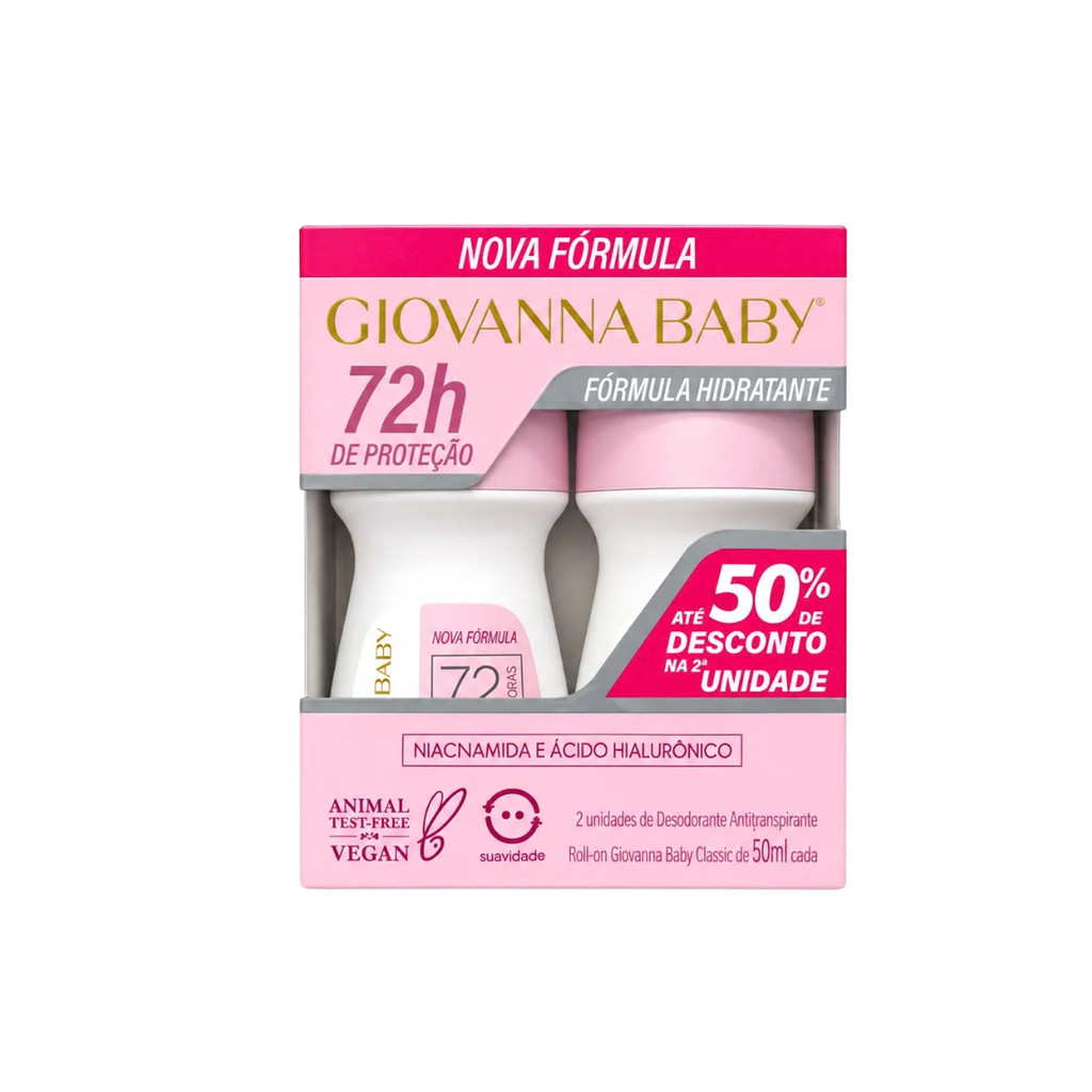 Kit 2 Desodorantes Roll On Giovanna Baby Classic 50ml — imagem 2 de 2