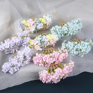 Doce simulação flor Gypsophila hairpin antigo pérola hairpin Retro hairpin Hanfu acessórios flor de seda acessórios para