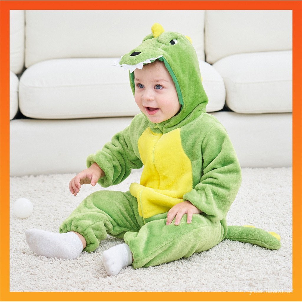 Bebê Kigurumi Dinossauro Dos Desenhos Animados Macacão Infantil Crianças Para Meninas Cosplay Trajes Pijama .