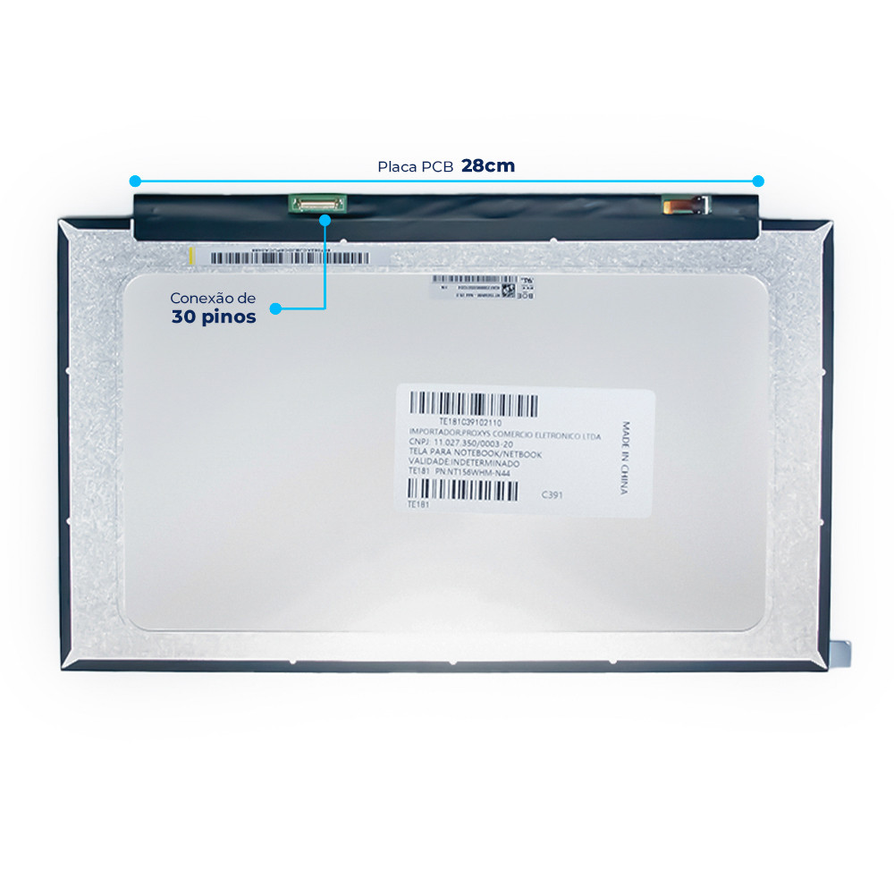 Tela para Notebook compatível com Dell Inspiron 15 3000 A0500-AM10P 15.6" Fosca