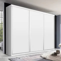 Guarda Roupa Casal Premium Pearl 205,9cm 3 Portas 4 Gavetas Yescasa Branco Branco