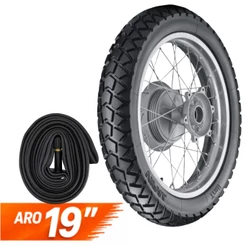PNEU DIANTEIRO BROS 90/90-19 TR300 BROS 125 150 160 XTZ 150 CROSSER XRE 190 VIPAL + CAMARA DE AR 19"