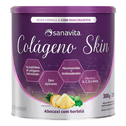 Colágeno Skin Sanavita Sabor Abacaxi com Hortelã 300g