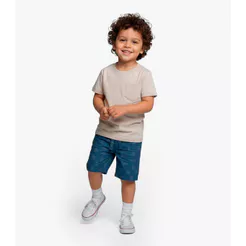 Conjunto Infantil Camiseta Com Bermuda Select Bege