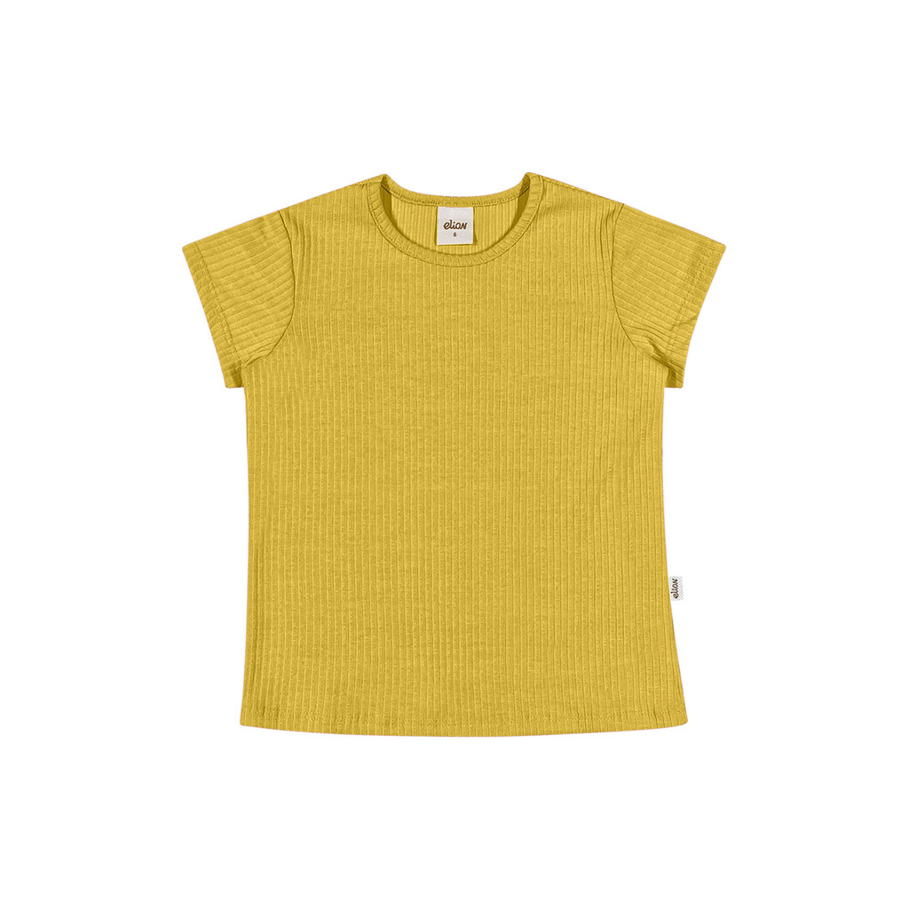 Blusa Infantil Menina Básica Elian Mostarda