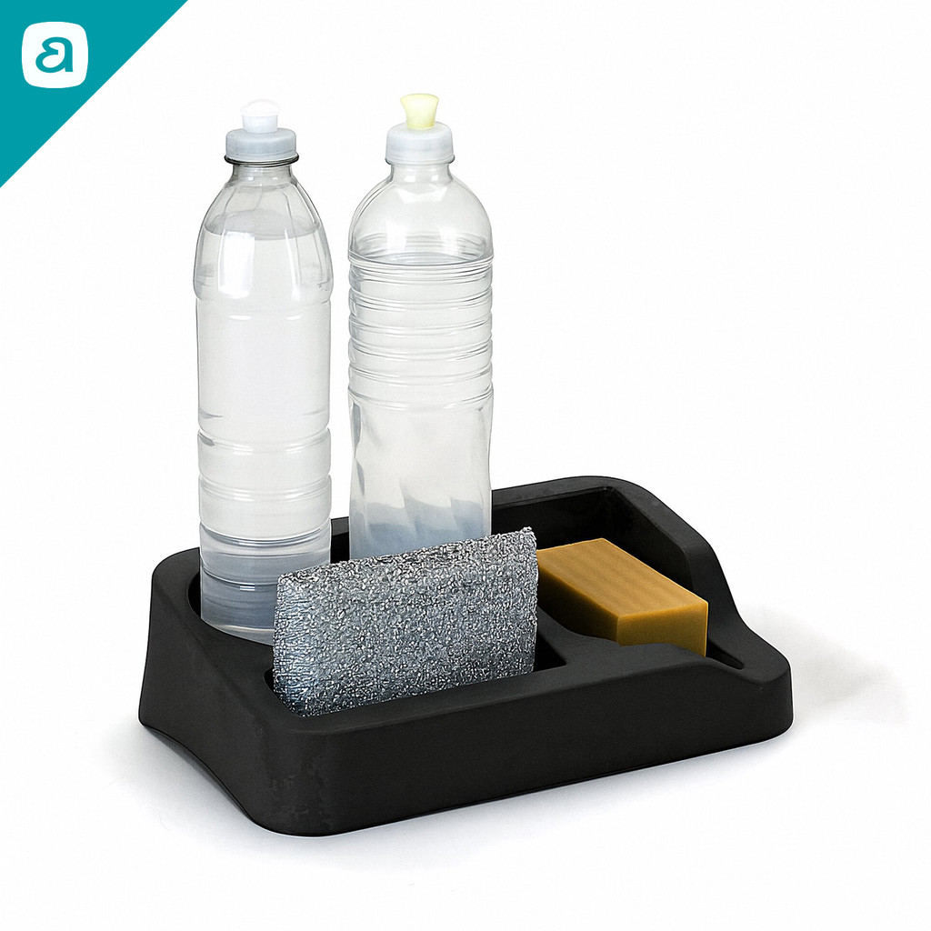 Porta Detergente 3 em 1 Organizador de Pia com Porta Esponja e Porta Sabão Plástico para Cozinha em Oferta na Shopee