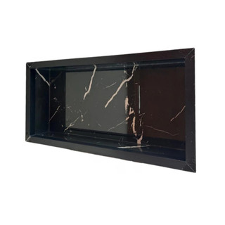 Nicho para Banheiro Preto Porcelanato para Embutir na Parede 60x30