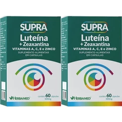 Kit 2X Supra Luteina + Zeaxantina - 500mg 60 Cápsulas - Herbamed