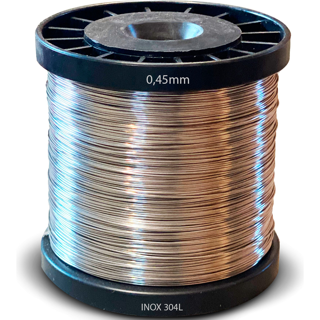 200m Fio INOX 0.45mm Rolo 315g Cerca Rural e Artesanato Alta Resistência Durável Profissional INOX
