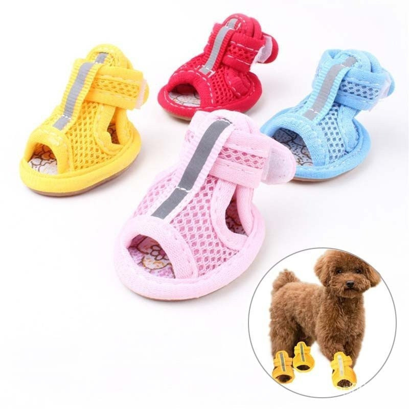 Sapatos De Verão Antideslizantes Sandálias Respiráveis Para Cães Pequenos Tênis De Cachorro De Estimação