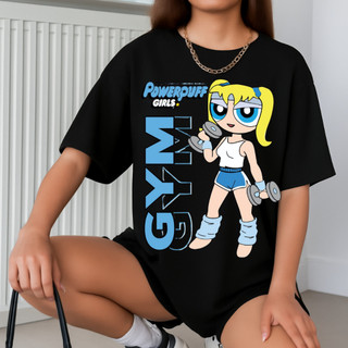 Camiseta  Plus Size Feminina As Meninas Superpoderosas Gym 100% Algodão academia treino musculação
