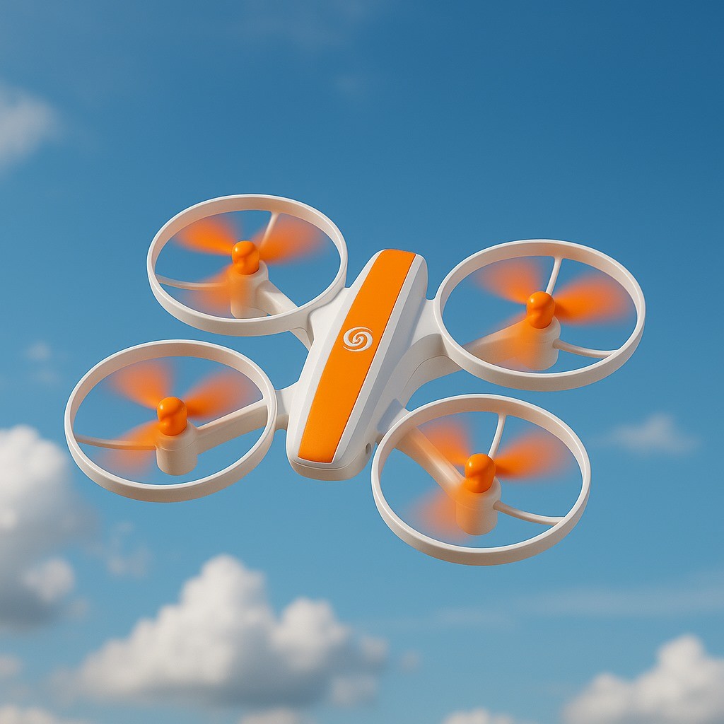 Drone Infantil com Controle Remoto Mini Drone para Crianças Recarregável com Hélices Protegidas e Luzes LED