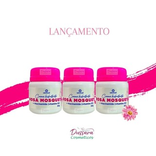 Kit 3 Creme Hidratante Rosa Mosqueta - 50g em Oferta na Shopee