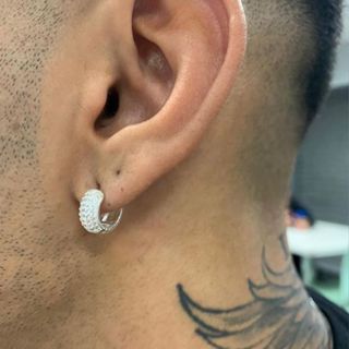 Brinco Masculino Argola Neymar Ice Cravejado Zirconia em Oferta na Shopee