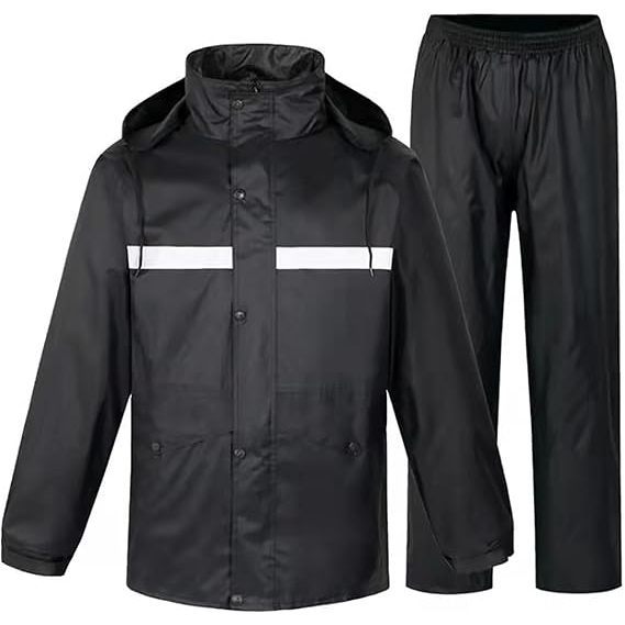 Conjunto de capa de chuva com capô dividida à prova de vento e de chuva para motocicleta — imagem 2 de 2