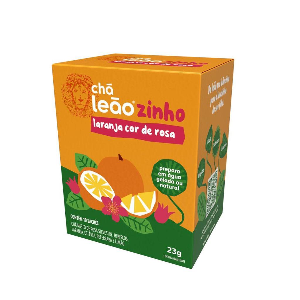 Chá Leãozinho - Laranja Cor De Rosa 10 Sachês Leão em Oferta na Shopee