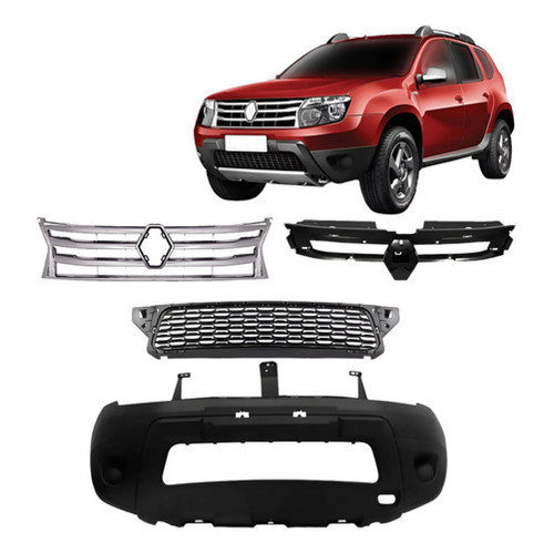 Kit Parachoque Para Duster 10 11 12 13 2014 2015 Com Grade em Oferta na Shopee