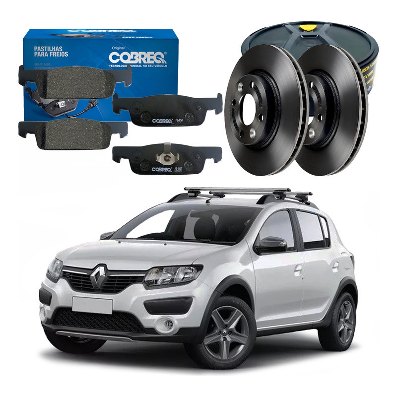 Kit Disco Pastilha Freio Sandero Stepway 1.6 2014 A 2019 em Oferta na Shopee