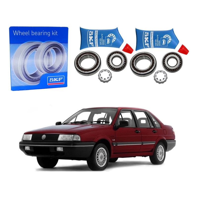 Par Kit Rolamento Roda Santana 1.8 2.0 1991 A 1996