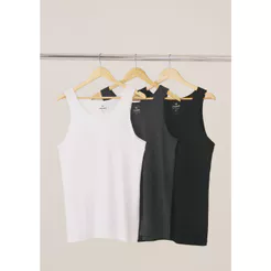Kit 3 Regatas Masculinas Slim