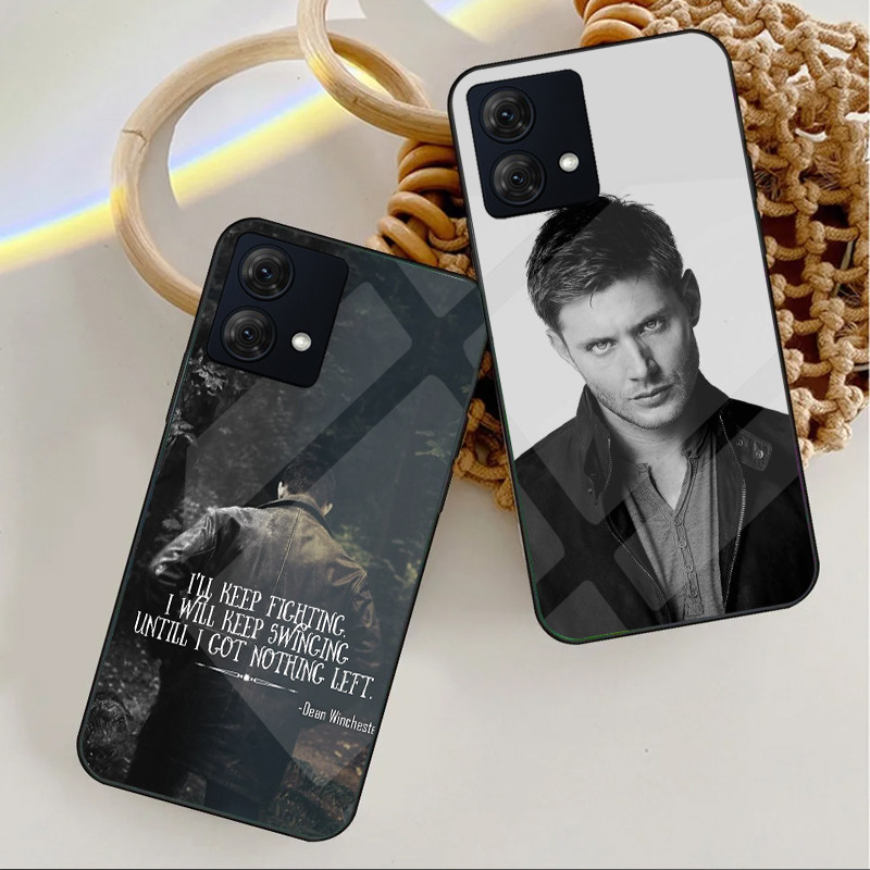 dean winchester jensen Capa De Telefone De Vidro Sobrenatural Para Motorola Moto G75 G55 G35 G24 G34 G54 G84 G85 G34 Edg