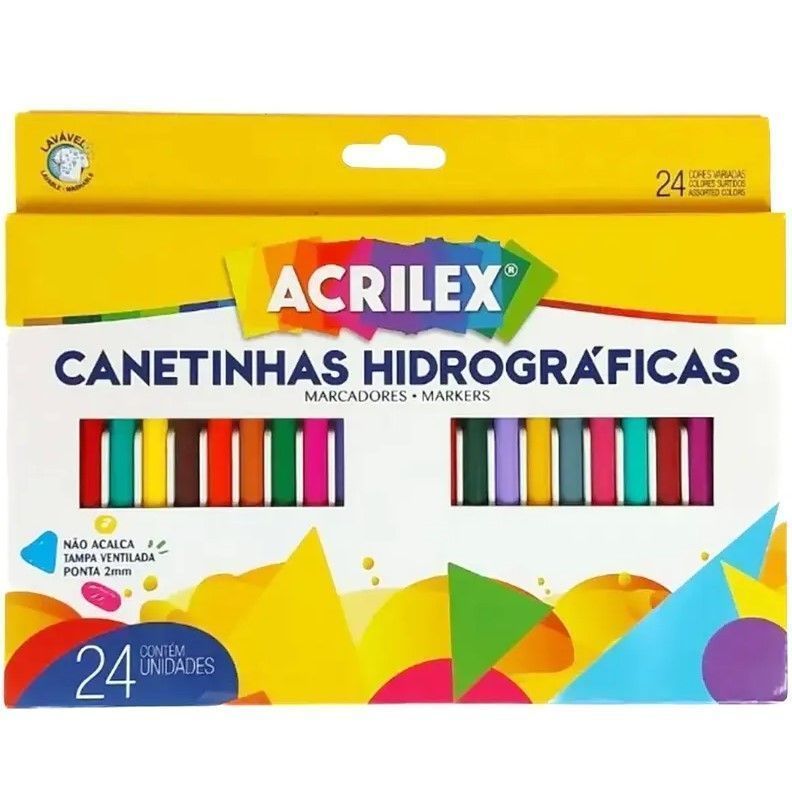 Canetinhas Acrilex 24 Cores: Onde Comprar | BuscaProdutos