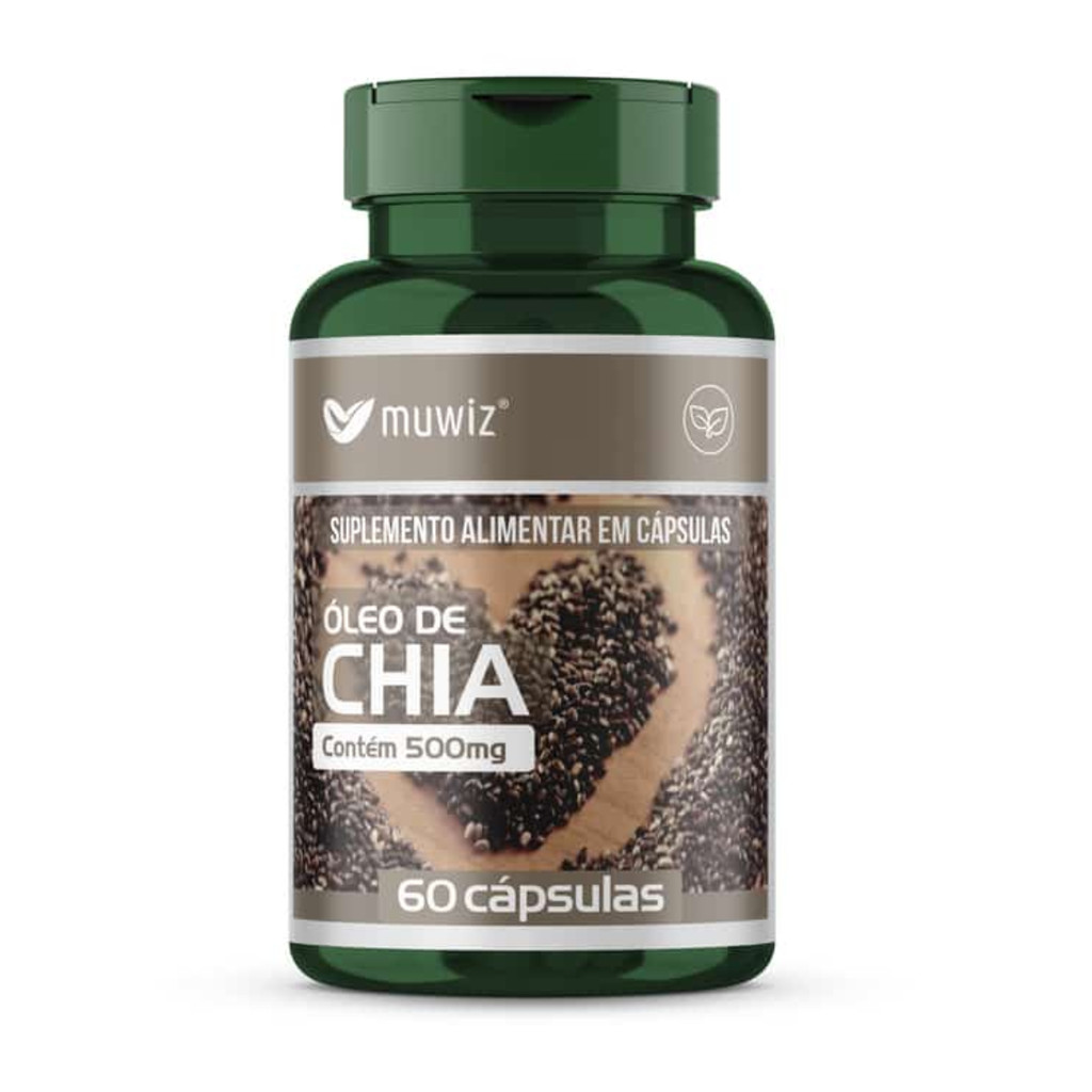 OLEO DE CHIA EM CAPSULAS 500MG COM 60 CAPSULAS MUWIZ