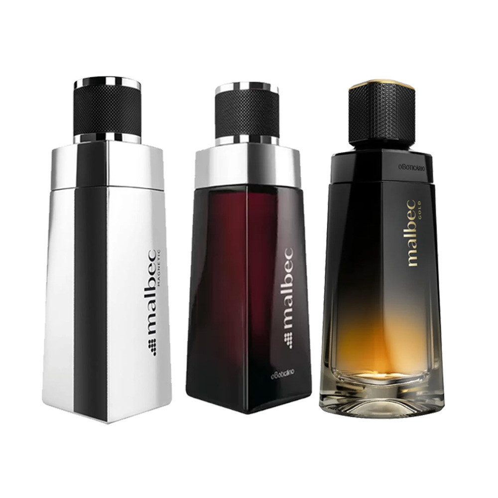 KIT 3 PERFUMES MALBEk (GOLD, SILVER e TRADICIONAL) IMPORTADO