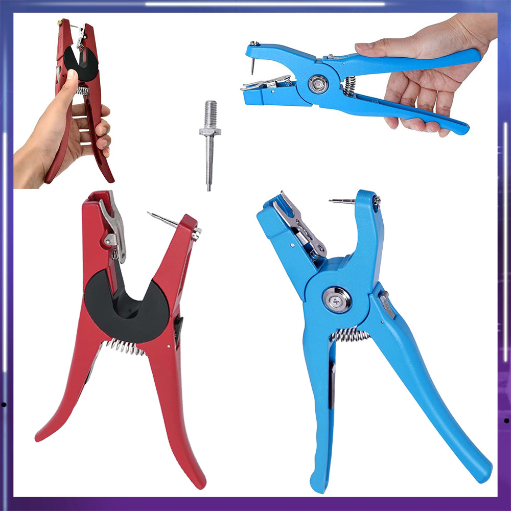 Ferramenta de Marcação Orelha para Gado,ferramentas de instalação de cartão identificação animal(azul/vermelho)opcional