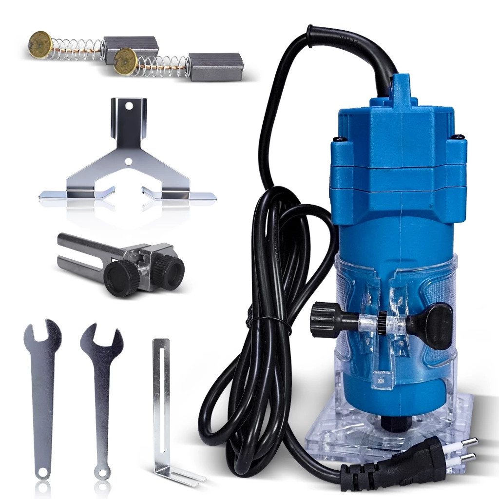 Aparador Elétrico Profissional 550W 35000RPM - Fresadeira Tupia com Acessórios