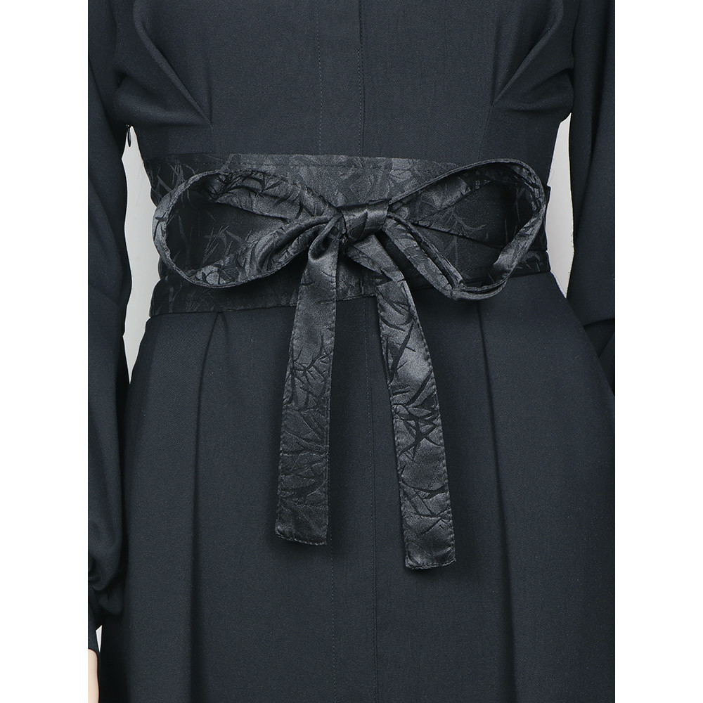 Antigo Hanfu cinto largo vestido decorativo feminino espartilho estilo chinês cinto de pano Retro All-Match preto verde