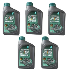 Kit 5 Óleos De Motor Sintético Petronas Selenia Perform 5w30