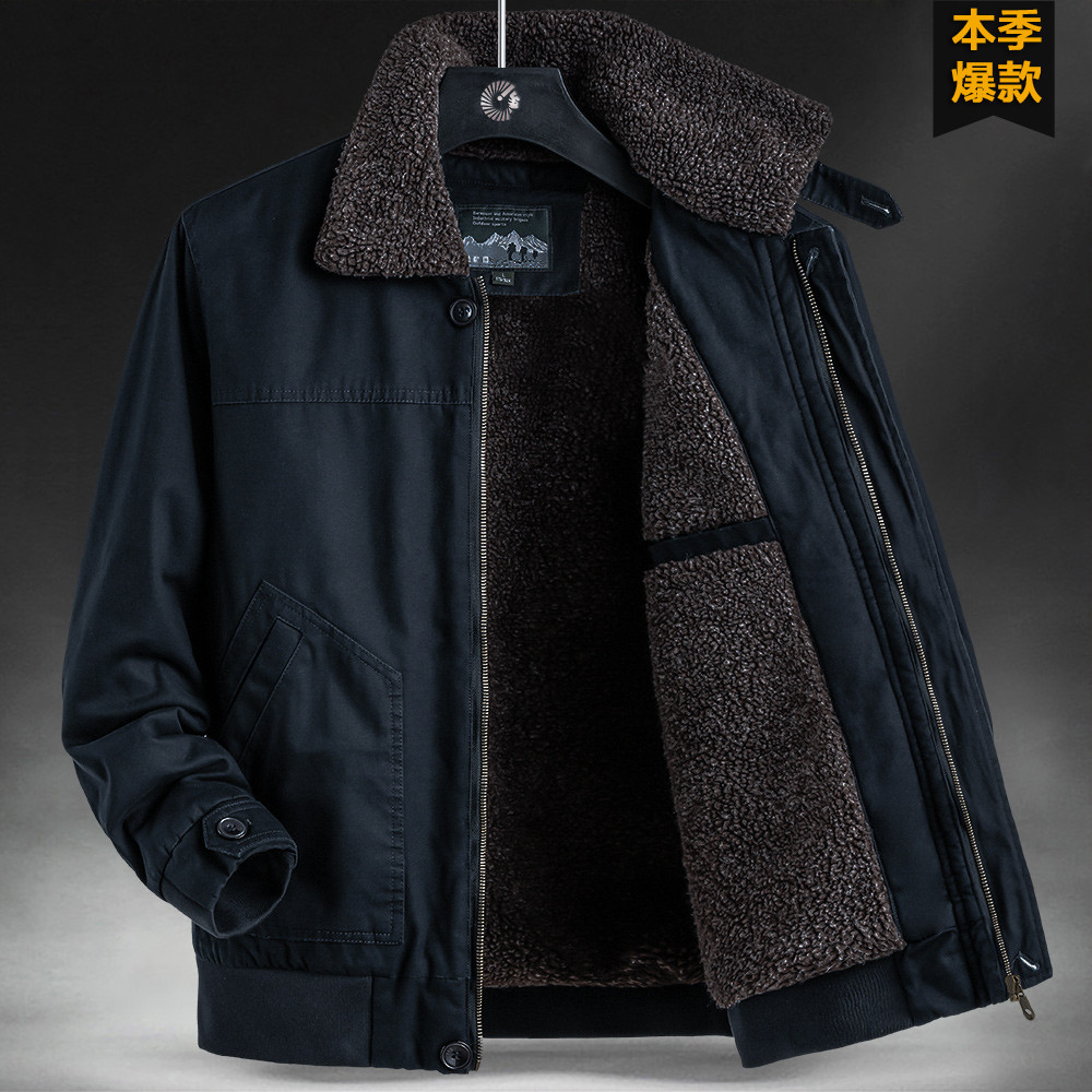 Jaqueta masculina roupas de inverno novo estilo ferramentas tamanho grande solto roupas superiores masculinas algodão qu