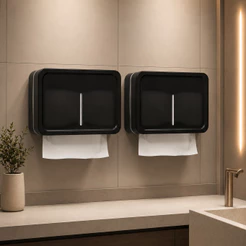 Kit 2 Toalheiro Dispenser Papel Interfolha Banheiro Lavabo