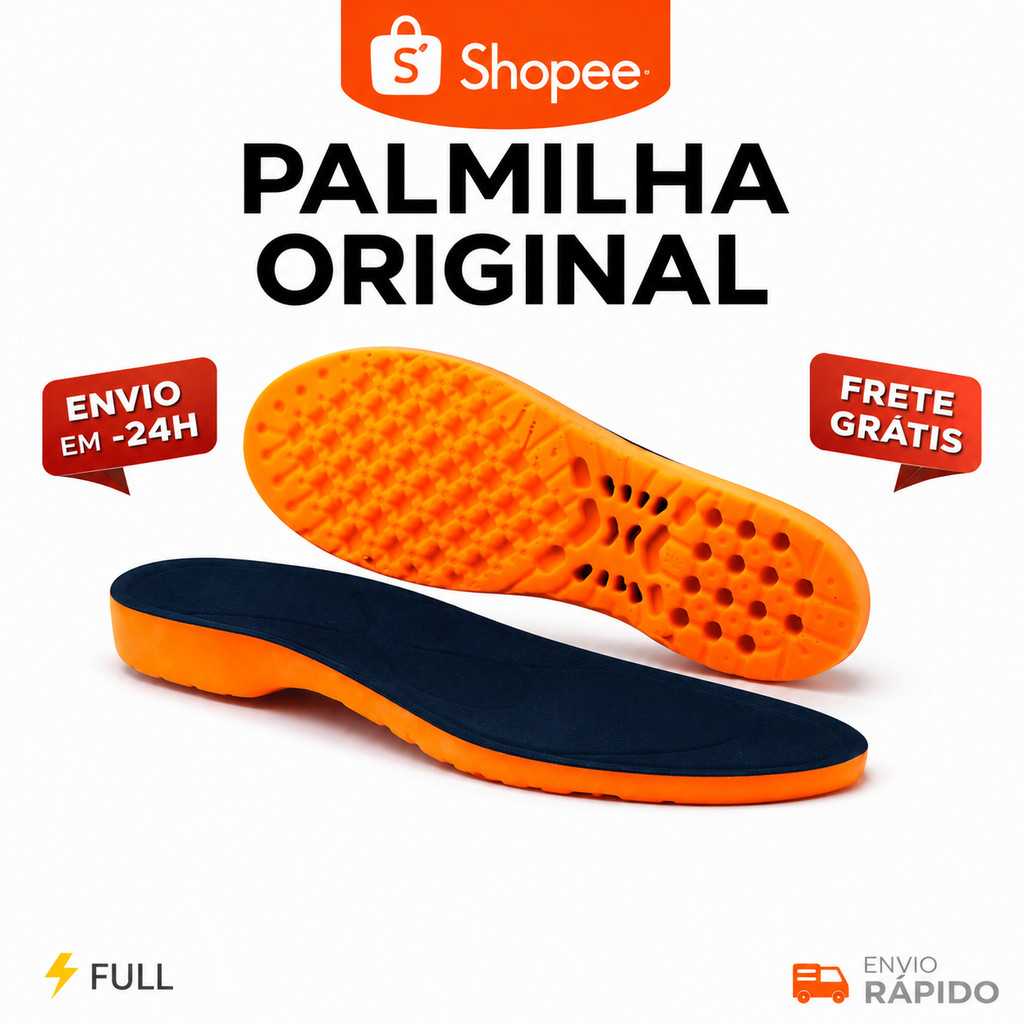 Palmilha Original 1 Par Anatômica Ortopédica Confortável Anti Impacto Para Tênis e Botas