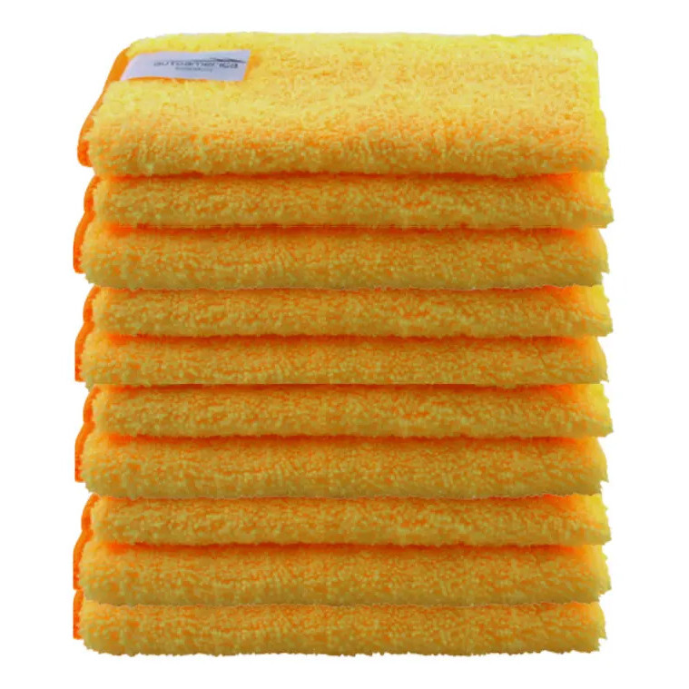Kit 10 Flanelas Microfibra Premium 60x40 Amarela Autoamerica Amarelo