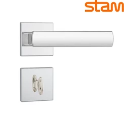 Fechadura Stam 82335 Roseta Quadrada 1 Banheiro Inox 41749