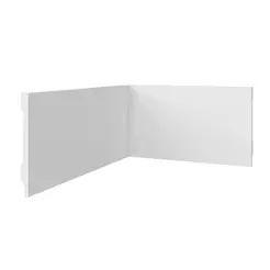 Rodapé Modaza Poliestireno Liso Branco 15 x 285 cm