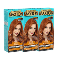 Kit 3 Maxton Você Atrevida Louro Médio Acobreado 7.4