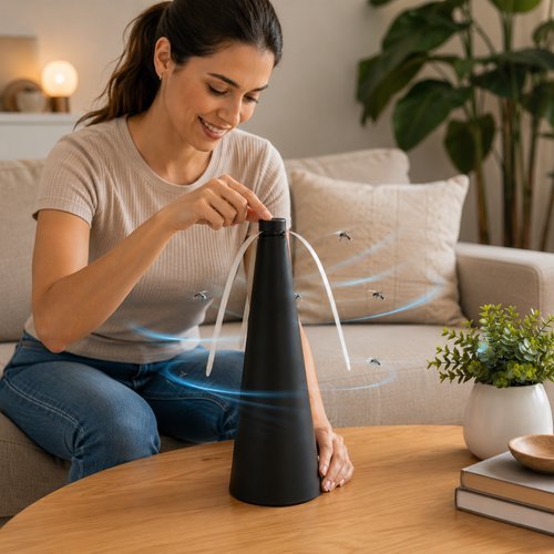 Ventilador Eletrico Anti Insetos 25cm Preto Reforcado Silencioso Portatil Casa